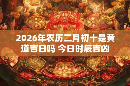 2026年农历二月初十是黄道吉日吗 今日时辰吉凶