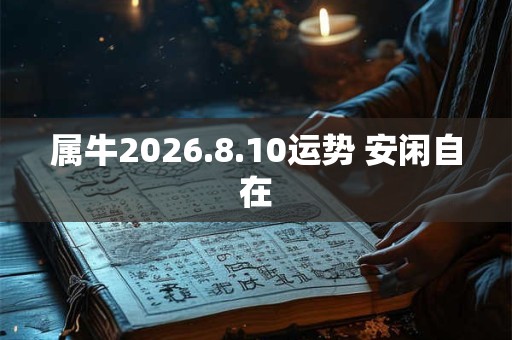 属牛2026.8.10运势 安闲自在