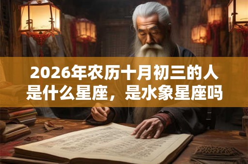 2026年农历十月初三的人是什么星座，是水象星座吗？
