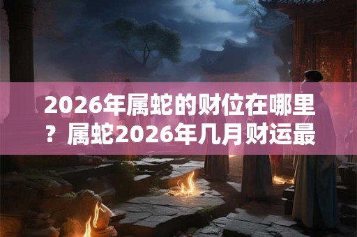 2026年属蛇的财位在哪里？属蛇2026年几月财运最旺？
