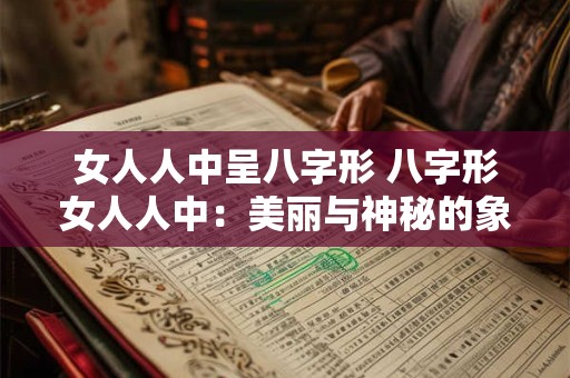 女人人中呈八字形 八字形女人人中：美丽与神秘的象征