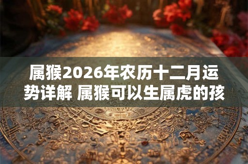 属猴2026年农历十二月运势详解 属猴可以生属虎的孩子吗
