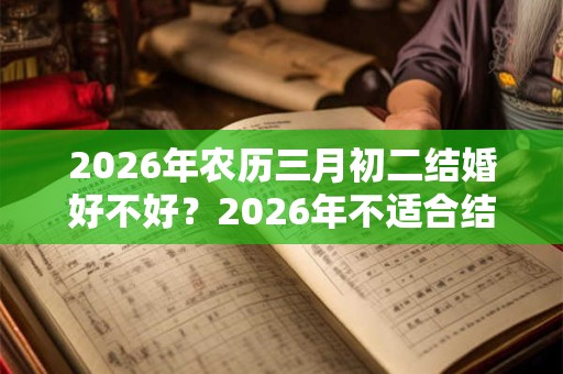 2026年农历三月初二结婚好不好？2026年不适合结婚生肖？