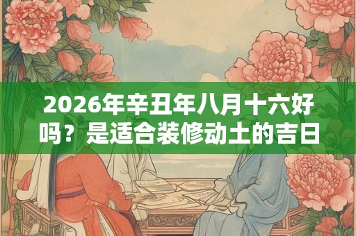 2026年辛丑年八月十六好吗？是适合装修动土的吉日吗？