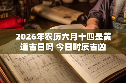 2026年农历六月十四是黄道吉日吗 今日时辰吉凶