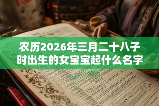 农历2026年三月二十八子时出生的女宝宝起什么名字舒服，五行属什么