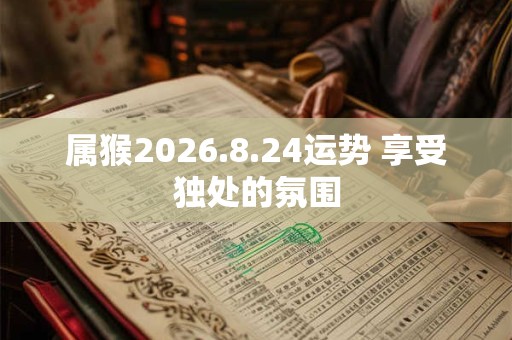 属猴2026.8.24运势 享受独处的氛围