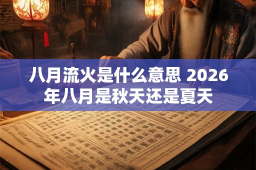 八月流火是什么意思 2026年八月是秋天还是夏天
