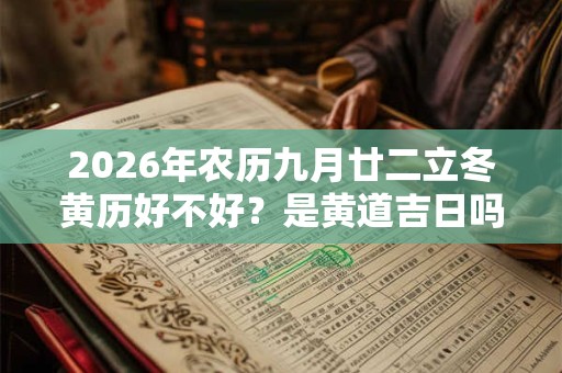 2026年农历九月廿二立冬黄历好不好？是黄道吉日吗？