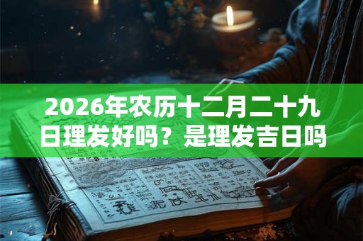 2026年农历十二月二十九日理发好吗？是理发吉日吗？