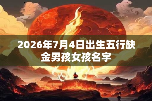 2026年7月4日出生五行缺金男孩女孩名字