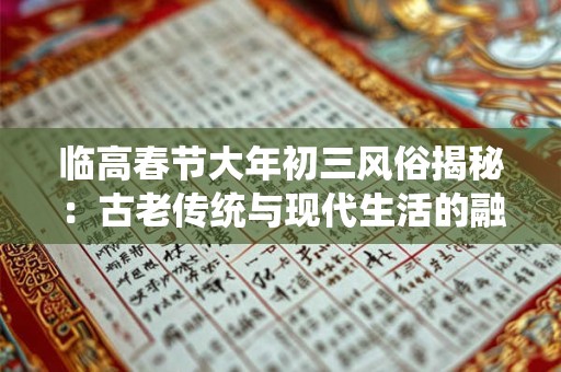 临高春节大年初三风俗揭秘：古老传统与现代生活的融合