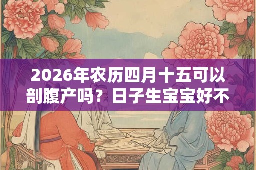 2026年农历四月十五可以剖腹产吗？日子生宝宝好不好？