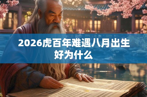 2026虎百年难遇八月出生好为什么