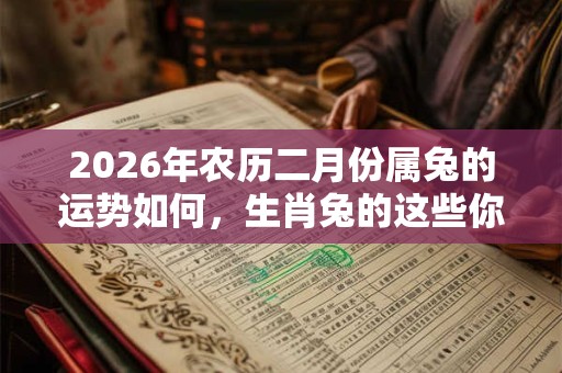 2026年农历二月份属兔的运势如何，生肖兔的这些你都知道吗？