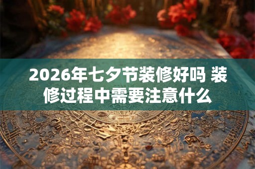 2026年七夕节装修好吗 装修过程中需要注意什么