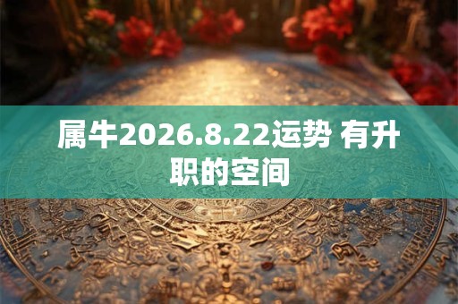 属牛2026.8.22运势 有升职的空间