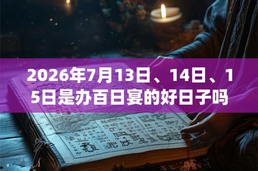 2026年7月13日、14日、15日是办百日宴的好日子吗_办百日宴可以吗