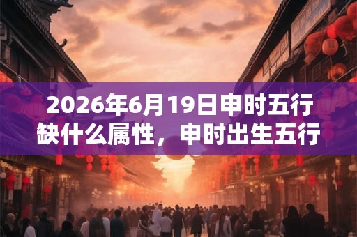 2026年6月19日申时五行缺什么属性，申时出生五行缺什么