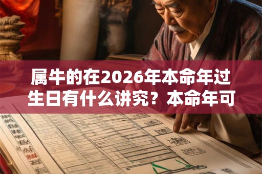 属牛的在2026年本命年过生日有什么讲究？本命年可以过生日吗？