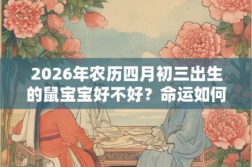 2026年农历四月初三出生的鼠宝宝好不好？命运如何？