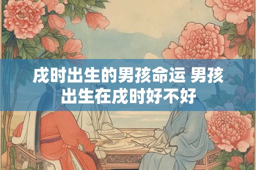 戌时出生的男孩命运 男孩出生在戌时好不好