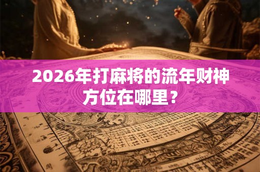 2026年打麻将的流年财神方位在哪里？