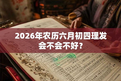 2026年农历六月初四理发会不会不好？
