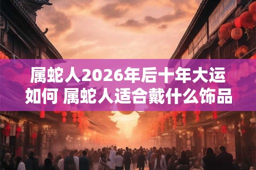 属蛇人2026年后十年大运如何 属蛇人适合戴什么饰品