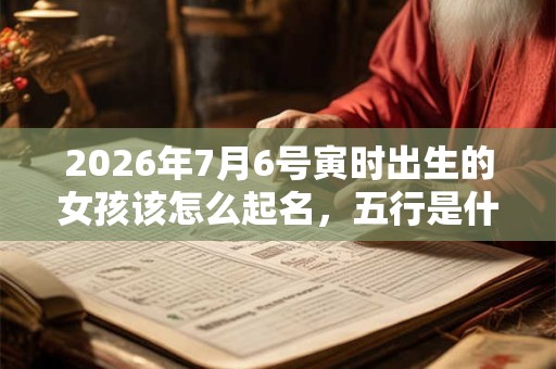 2026年7月6号寅时出生的女孩该怎么起名，五行是什么？
