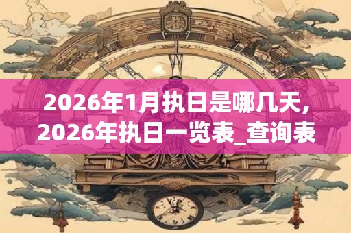2026年1月执日是哪几天,2026年执日一览表_查询表