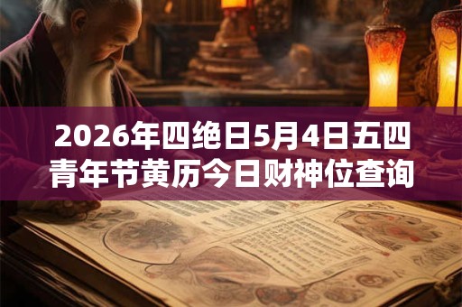 2026年四绝日5月4日五四青年节黄历今日财神位查询