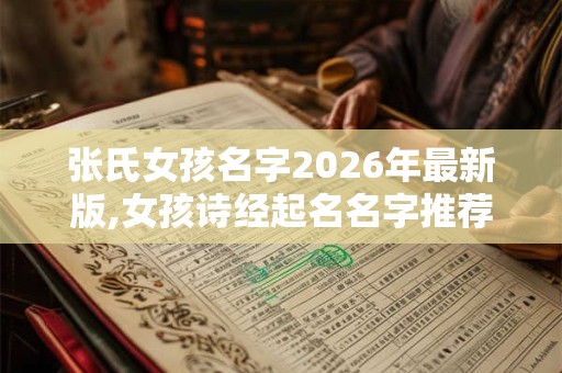 张氏女孩名字2026年最新版,女孩诗经起名名字推荐！
