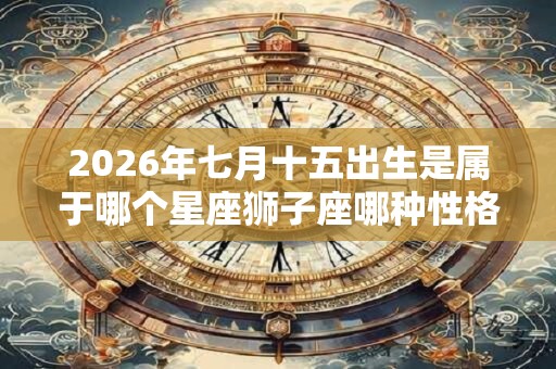 2026年七月十五出生是属于哪个星座狮子座哪种性格