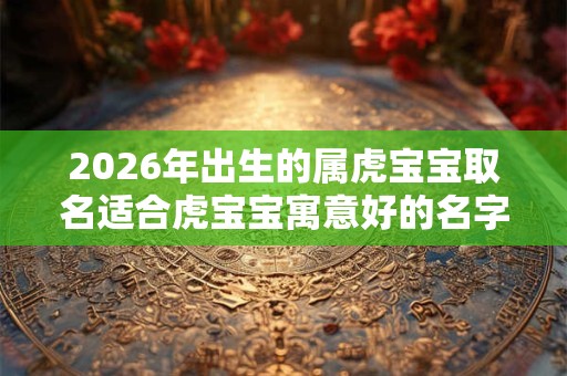 2026年出生的属虎宝宝取名适合虎宝宝寓意好的名字精选