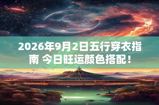 2026年9月2日五行穿衣指南 今日旺运颜色搭配！