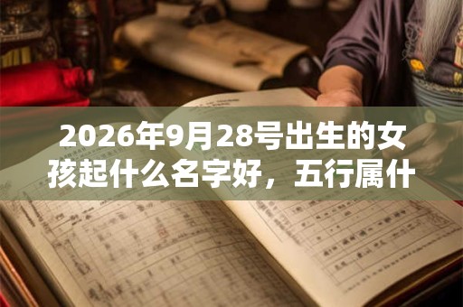 2026年9月28号出生的女孩起什么名字好，五行属什么