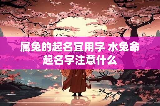 属兔的起名宜用字 水兔命起名字注意什么