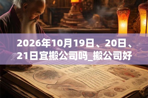 2026年10月19日、20日、21日宜搬公司吗_搬公司好不好