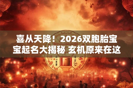 喜从天降！2026双胞胎宝宝起名大揭秘 玄机原来在这里！