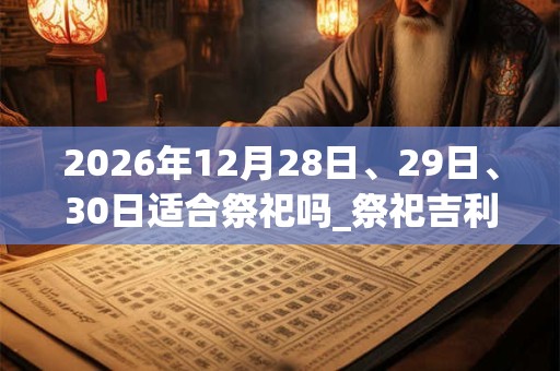 2026年12月28日、29日、30日适合祭祀吗_祭祀吉利吗