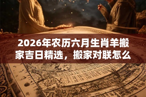 2026年农历六月生肖羊搬家吉日精选，搬家对联怎么贴开运？