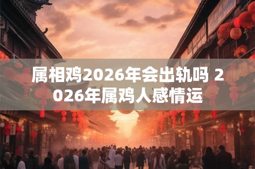 属相鸡2026年会出轨吗 2026年属鸡人感情运