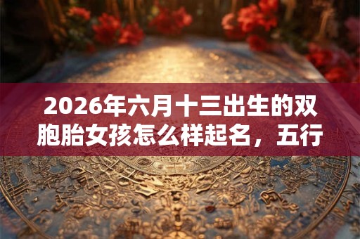 2026年六月十三出生的双胞胎女孩怎么样起名，五行属什么