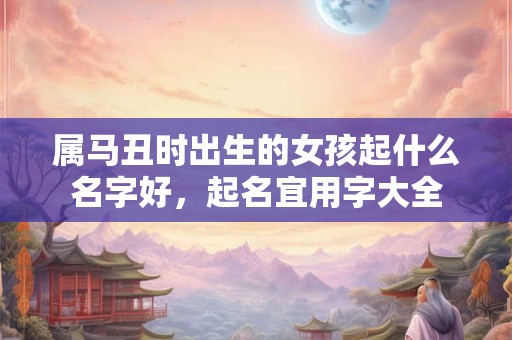 属马丑时出生的女孩起什么名字好，起名宜用字大全
