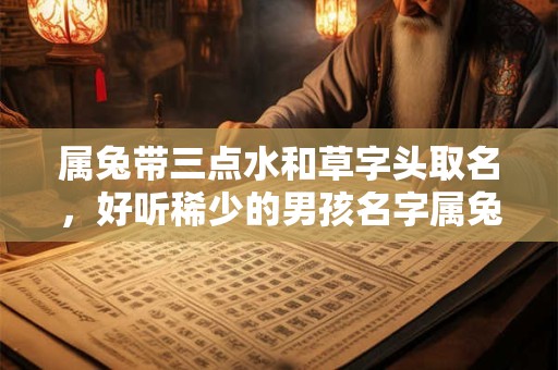 属兔带三点水和草字头取名，好听稀少的男孩名字属兔