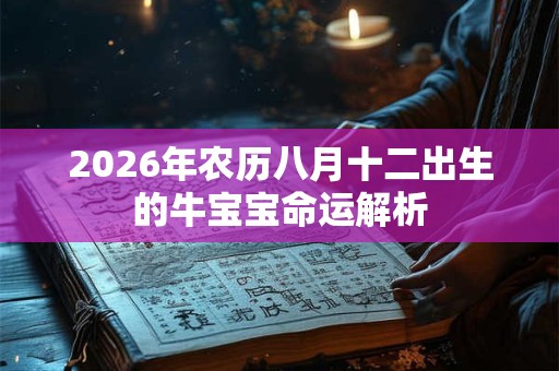2026年农历八月十二出生的牛宝宝命运解析