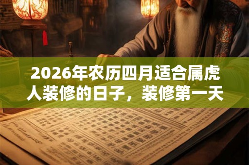 2026年农历四月适合属虎人装修的日子，装修第一天注意什么？