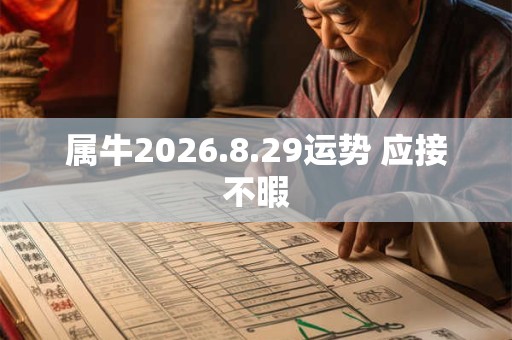 属牛2026.8.29运势 应接不暇