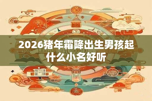 2026猪年霜降出生男孩起什么小名好听